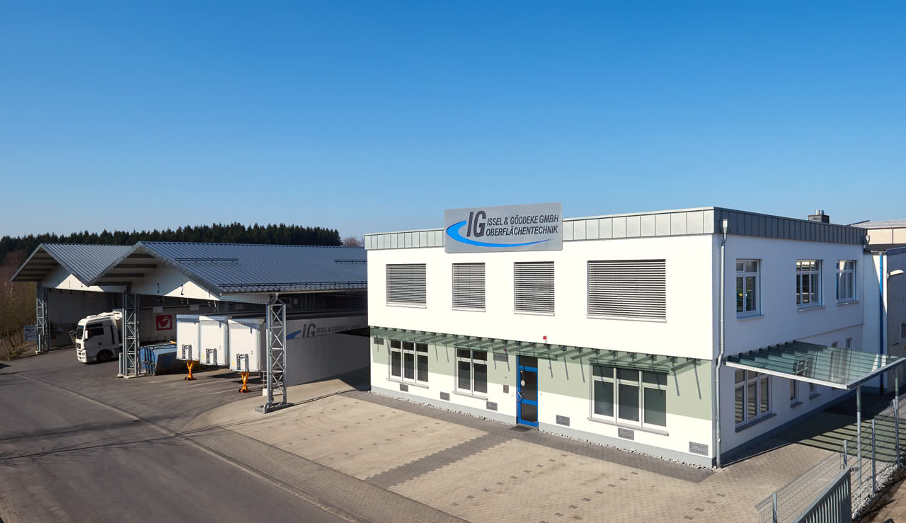 Aussenaufnahme der Gebäude der IG Oberflächentechnik GmbH